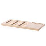 Homede Laptoponderlegger, 57,5 x 29,5 x 3 cm, laptopstandaard, knielet, laptoptafel, luchtgaten, bamboe, mirken, bruin