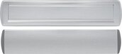 AXA Briefplaat met Tochtklep Curve Plus Aluminium geslepen 340 x 74 mm