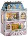 Merkloos Miniatuur poppenhuis bouwpakket - Poppenhuis kasteel - Houten 3D bouwset - Met meubels en licht - DIY knutselset 14+
