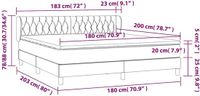 vidaXL Boxspringbed met matras, fluweel, zwart, 180x200 cm