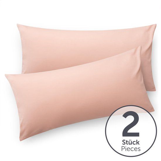 Blumtal - Set van 2 Kussenslopen - 40 x 60 cm - Roze - 100% Katoen - Jersey