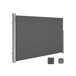 Store latéral rétractable pour balcon pelouse, Gris foncé / 1,8 x 3 m / Aluminium