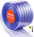 VEVOR Clear PVC Strip Curtain, 30,8 m Lengte x 30,5 cm Breedte, Ribbed Plastic Door Strip Bulk Roll, Walk in Freezer Cooler Curtain Strips for Doorways of Supermarket, Garage, Warehouse, Animal House