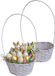 Kaemingk Rieten mandje met hengsel - 2x - lila paars - D20 x H38 cm