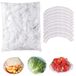 Couvertures alimentaires élastiques - 500 pièces - Réutilisable - Transparent - Pour fruits et légumes