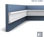 Orac Decor DX121-2300 LUXXUS Corniche Plinthe 2.3m Blanc Polyuréthane