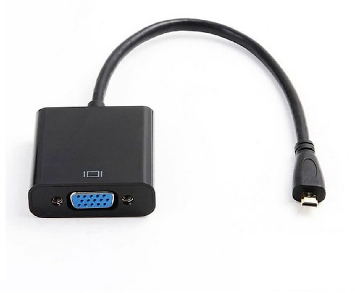 Coretek Micro HDMI naar VGA adapter - zwart - 0,15 meter