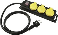 Eurolite 30240117 Stekkerdoos met schakelaar Zwart, Geel Randaarde stekker 1 stuk(s)