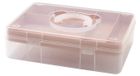 Merkloos Transparante Dubbele Opbergdoos - Stijlvolle Plastic Pen Case Roze