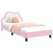 vidaXL Kinderen bedframe met hoofdboard Roze 90 x 190 cm PU