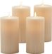 Merkloos Relaxdays LED-kaarsen - Set van 4 - Champagne - Ø 8 cm