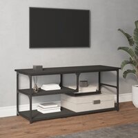 vidaXL-Tv-meubel-103x38x46,5-cm-bewerkt-hout-en-staal-zwart