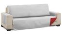 Martina Home Diamond Bankhoes, gewatteerd, omkeerbaar, grijs/rood, 4-zits