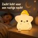 Eurocatch Lampe de nuit LED Étoile - Lampe enfant à intensité variable - Silicone - Rechargeable - Chambre de bébé Chambre d'enfant - Little Star