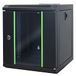 Waytex 37483 Mini-netwerkkoffer, 25,4 cm (10 inch), 6U, server, met glazen deur met slot, zwart