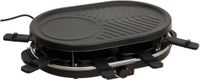 5Five Gourmetstel - 8 personen - 48 x 30 x 12 cm - RVS - zwart - grillplaat / raclette