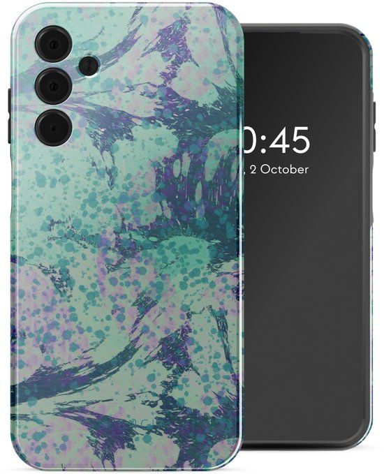Selencia Hoesje - Geschikt voor Samsung Galaxy A15 (4G) / A15 (5G) - Backcover - Fresh Paint Green