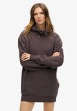 Superdry Tattoo Hoodiejurk met Stras Dames Carbon Black