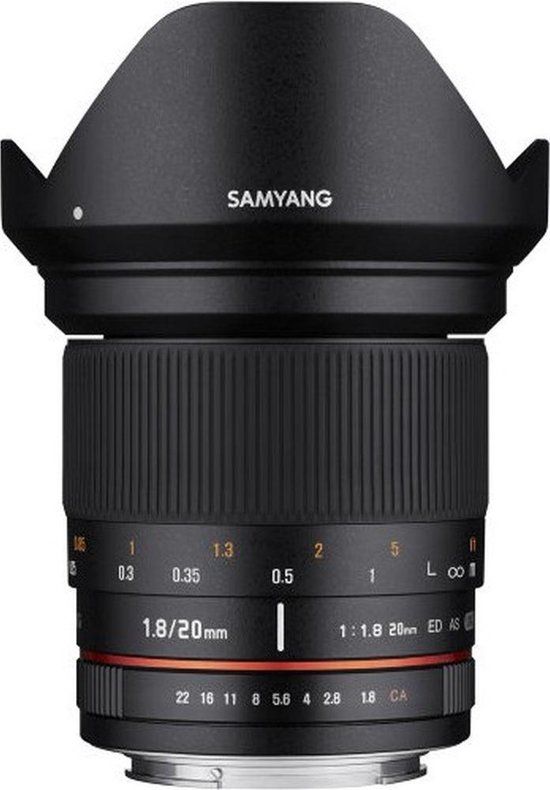 Samyang 20mm F/1.8 ED AS UMC - Fuji X - Prime lens - Groothoeklens