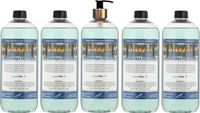 Claudius Cosmetics B.V. Body & Hair Hammam Herbal 1 liter met gouden pomp - set van 5 stuks