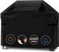 Grande, robuste protection de grill, 132x66x109 cm, imperméable, résistant aux UV, noir