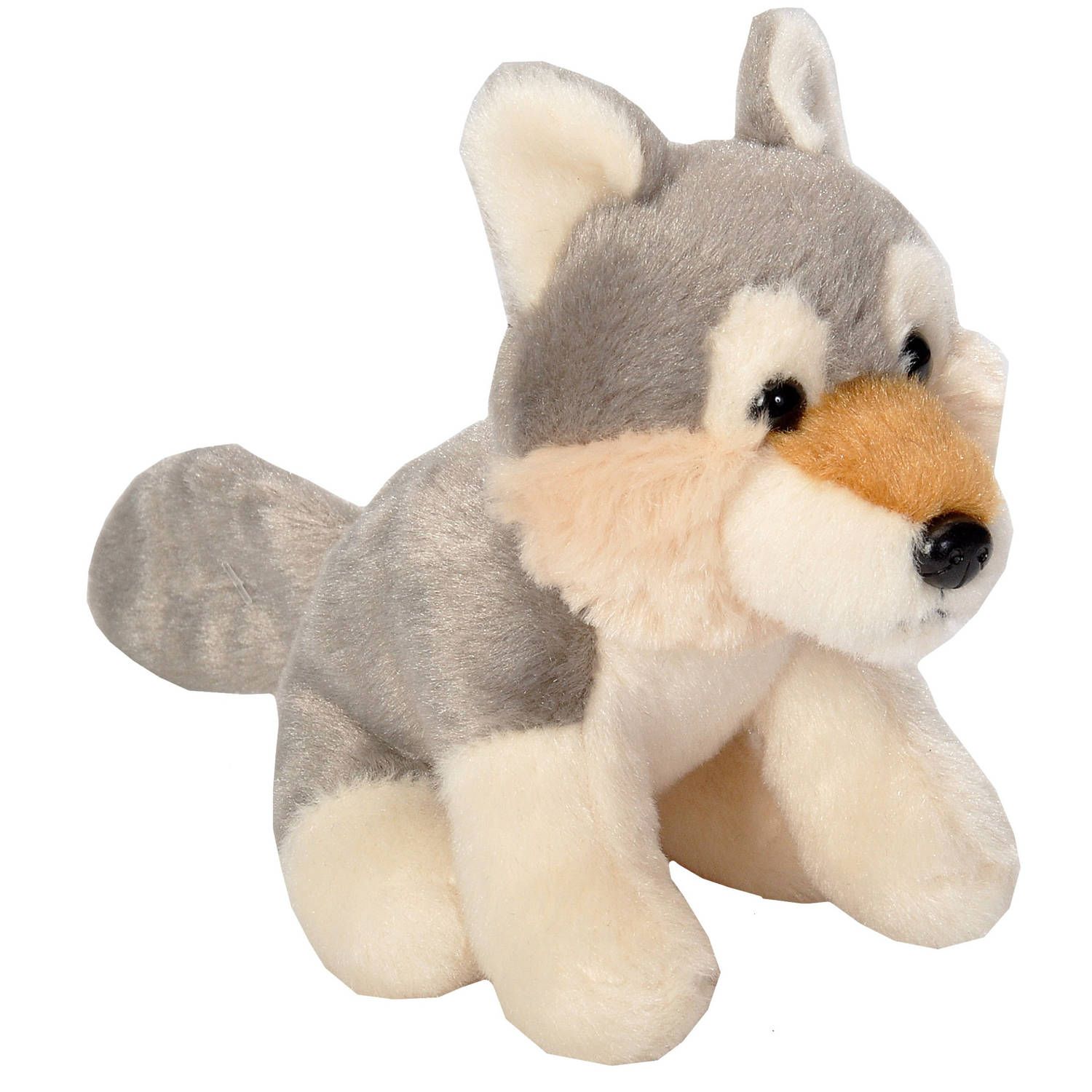 Wild Republic Knuffel Wolf Junior 13 Cm Pluche Grijs/crème