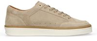 Manfield - Heren - Beige suède sneakers - Maat 41