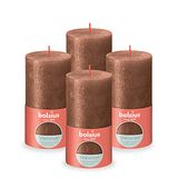 BOLSIUS - Rustieke stompkaars 'special' - Koper - Metallic - 13 cm - 4 stuks