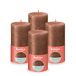 BOLSIUS - Rustieke stompkaars 'special' - Koper - Metallic - 13 cm - 4 stuks