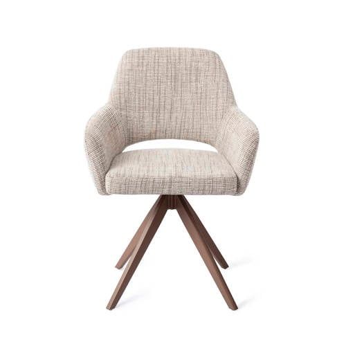 Jesper Home Eetkamerstoel Yanai Turn Brown, Draaibaar - Caramel Grid