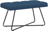 vidaXL Bank met knopen tufting Blauw 80 x 40 x 46 cm Stof