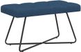 vidaXL Canapé avec boutons touffetés Bleu 80 x 40 x 46 cm Tissu