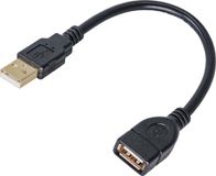 Akyga USB 2.0 Verlengkabel A(M) - A(F) 0,15M Transparant