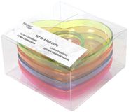 Merkloos / Sans marque Hit Trading B.V. Eierdopjes Hart - set van 4x - multi kleuren - kunststof - 9 x 2 cm - voor ontbijt/brunch/pasen