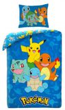 4KidsOnly Pokemon Dekbedovertrek - 140 x 200 cm - Polyester - Blauw