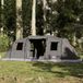 vidaXL Tunneltent 6-persoons waterdicht bruin