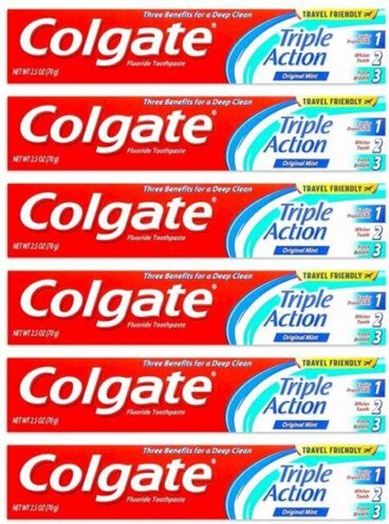 Colgate Tandpasta Triple Action Original Mint - 6 x 75 ml