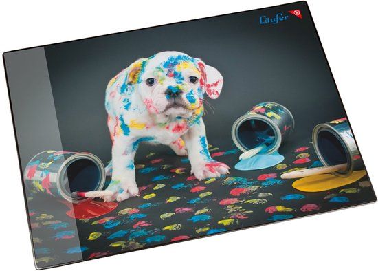 Läufer Bureauonderlegger Bonte Hond, 53 x 40 cm, Multicolor, PVC, Met dekblad, Anti-slip