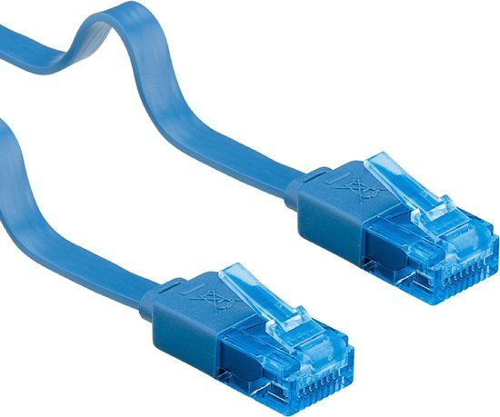 Wentronic CAT6A Netwerkkabel - RJ45 - Blauw - 5 m