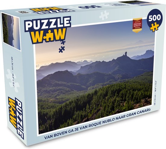 MuchoWow Puzzel Van boven ga je van Roque Nublo naar Gran Canaria - Legpuzzel - Puzzel 500 stukjes - Sinterklaas cadeautjes - Sinterklaas voor grote kinderen