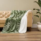 Northwest Ashford Home Cozy Silk Touch geribbelde deken, Lynwood Botanical 152,4 x 203,2 cm