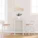 Maison Exclusive - Tabourets de bar avec coussins, 2 pièces, blanc, bois de caoutchouc massif