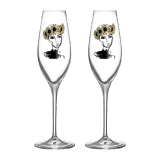 Kosta Boda Verre à champagne All about you 24 cl Lot de 2 Let's celebrate you