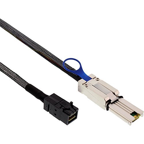 Inline 27636B Mini SAS HD-kabel, SFF-8643 naar SFF-8088, 1 m