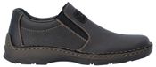 Rieker Chaussures basses pour homme en cuir naturel à enfiler, Noir
