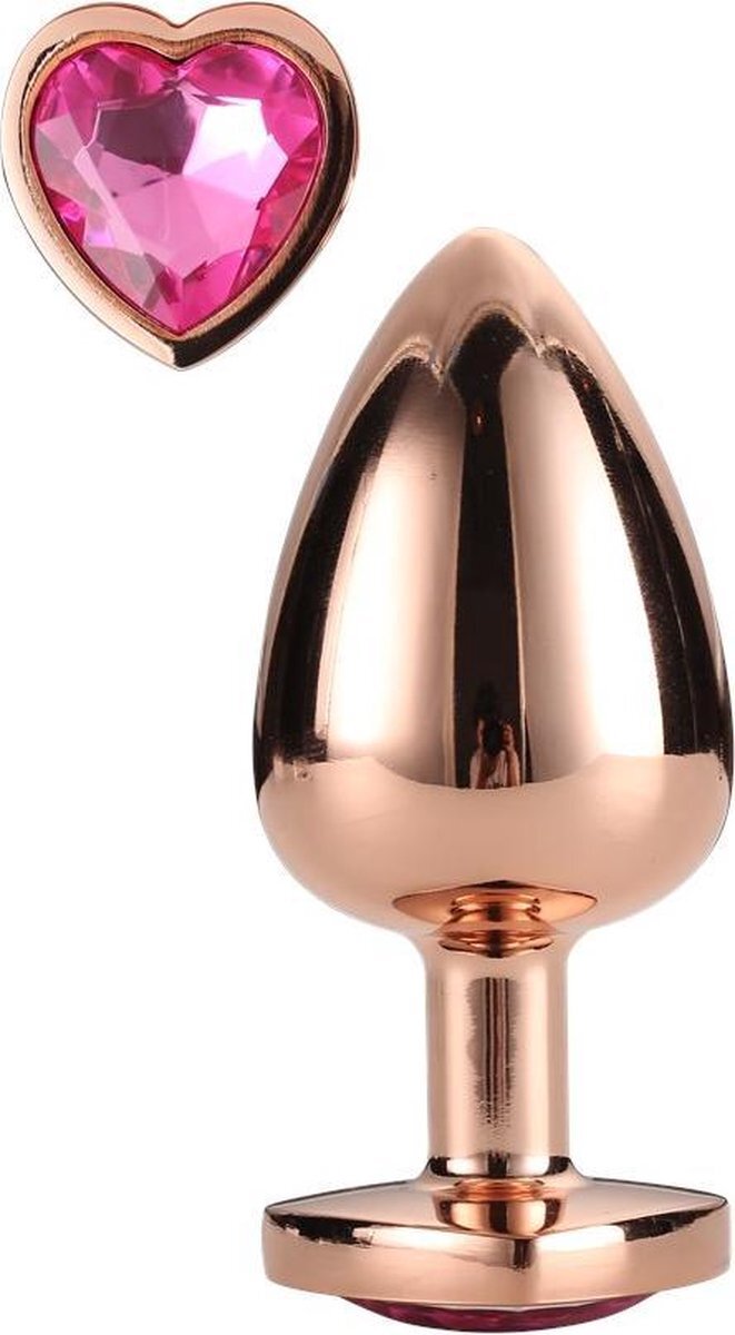 DreamToys Aluminium anaalplug met siersteen Medium Gleaming Love