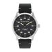 TOM TAILOR - Heren Quartz Polshorloge - Kast van Roestvrij Staal in Zilverkleurig - Band van Kalfsleer in Zwart - Waterdicht 5 Bar - Design - TT-W0049