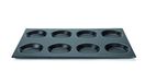 Pentole Agnelli COSA183/SS08 Gastronorm 1/1 bakvorm met 8 bakvormen 11 cm, antiaanbaklaag, aluminium, zilver, 53 x 32,5 cm