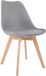 CLP Linares Chaise de salle à manger - Chaise de cuisine design - Chaise baquet scandinave - Pieds en bois plastique/gris