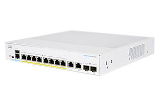 Cisco CBS350-8P-E-2G-EU - Netwerk switch - Zilver